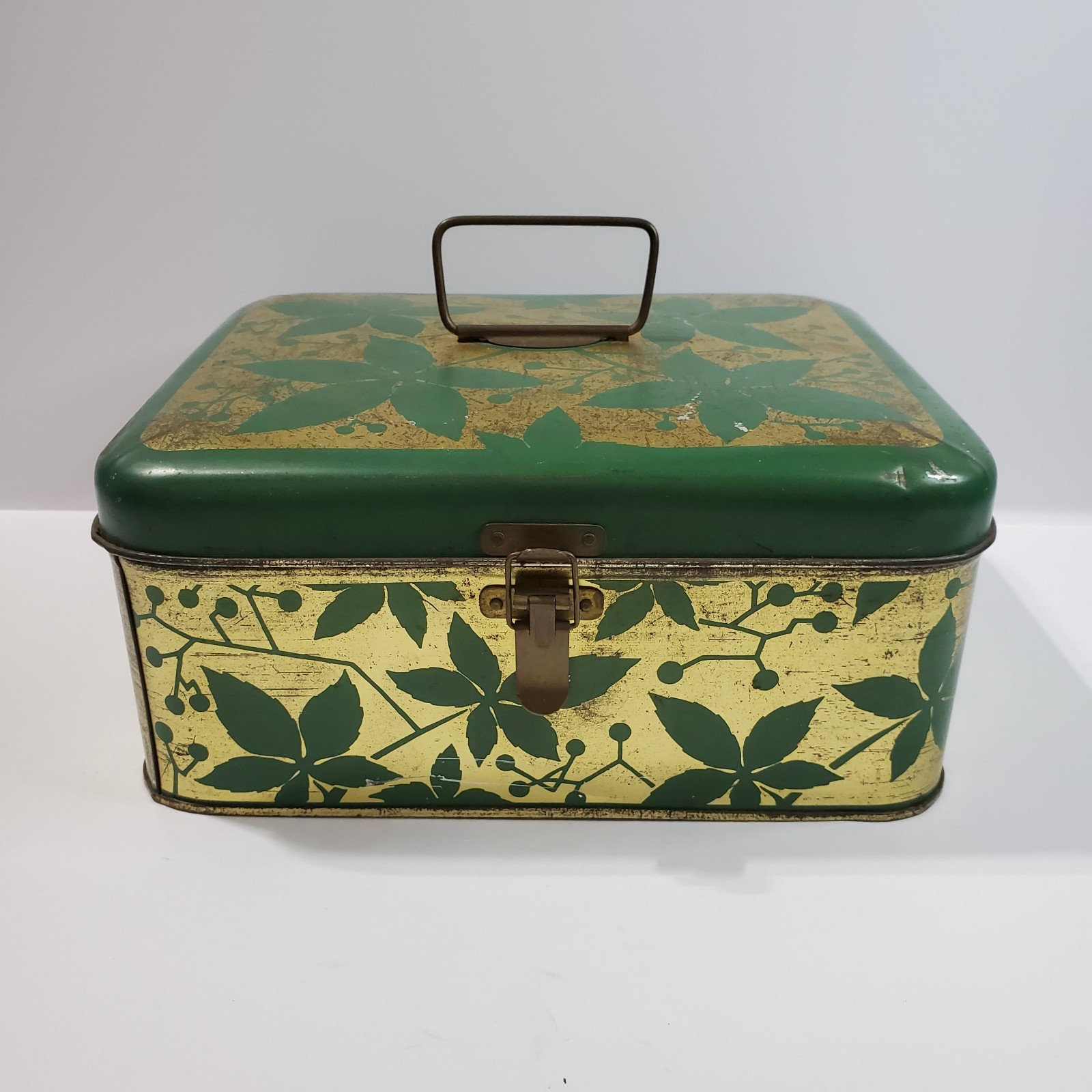 Vintage Norsk Mønster No. 10206-7 Norwegian Tin Sandwich Lunch box 1930s Vintage Norsk Mønster No. 10206-7 Norwegian Tin Sandwich Lunch box 1930s