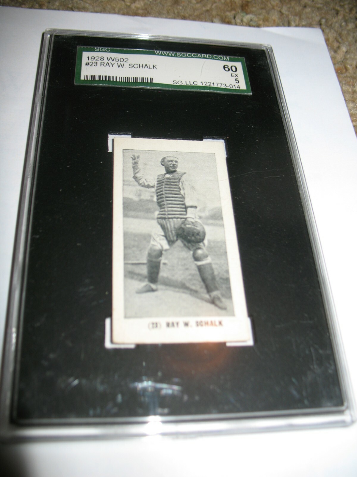 1928 W502 #23 RAY SCHALK SGC 60 EX 5 ~Chicago Whitesox 1928 W502 #23 RAY SCHALK SGC 60 EX 5 ~Chicago Whitesox
