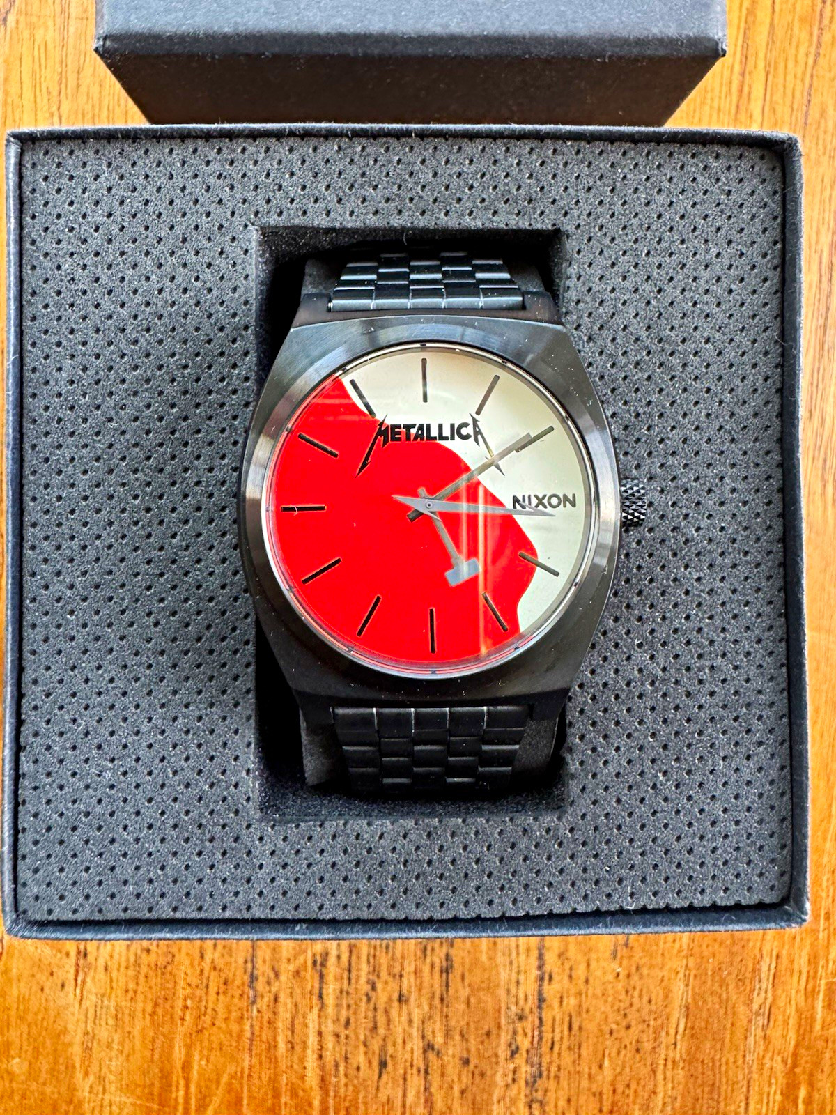Nixon Time Teller x Metallica A045 3102-00 Quartz 37mm Black Bracelet 100m