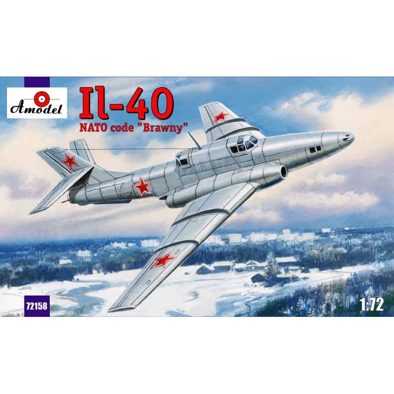 Ilyushin Il-40 Brawny Jet Armored Aircraft Model Kit 1/72 Amodel 72158