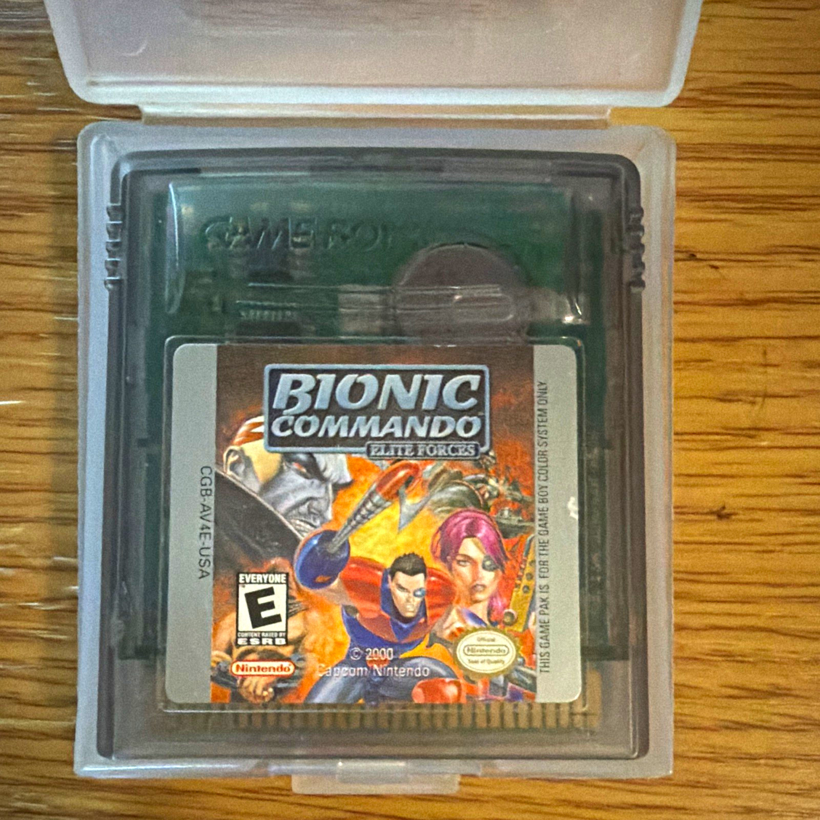 Bionic Commando Elite Forces Nintendo Game Boy Color GBC Cartridge with case