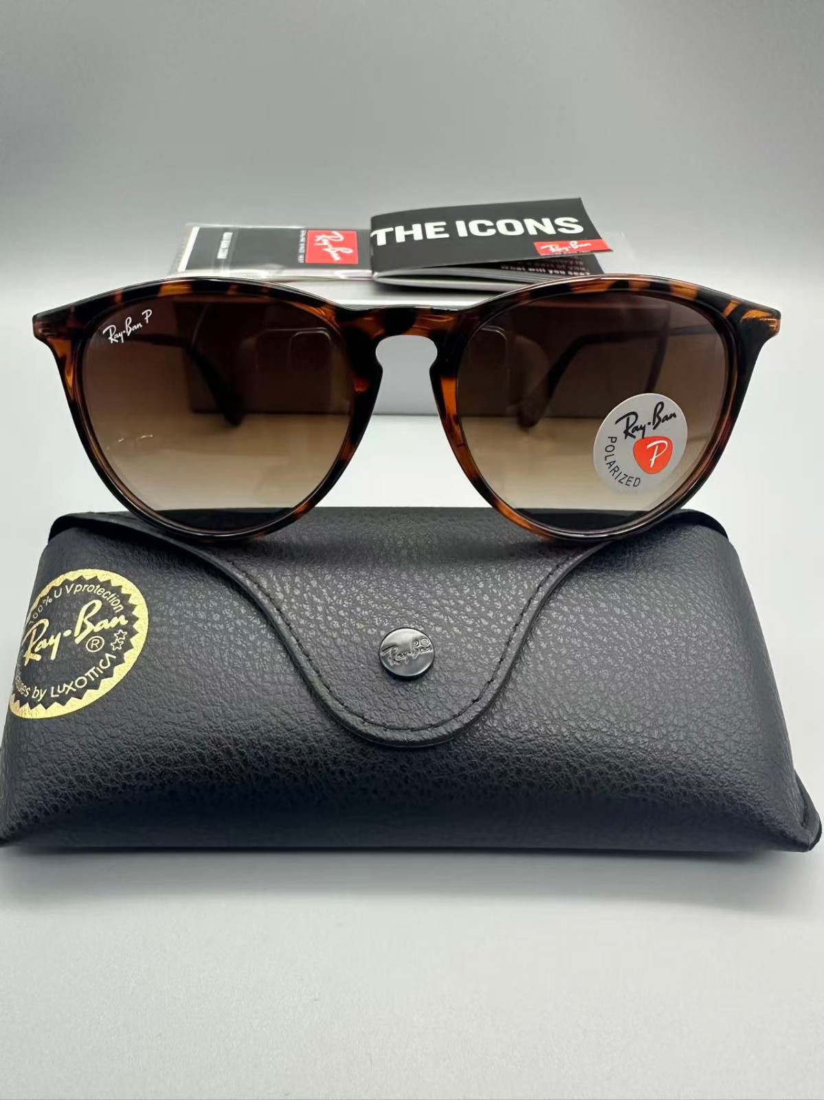 Ray-Ban Erika Tortoise Brown Polarized Women\'s Sunglasses RB4171 710/T5 54