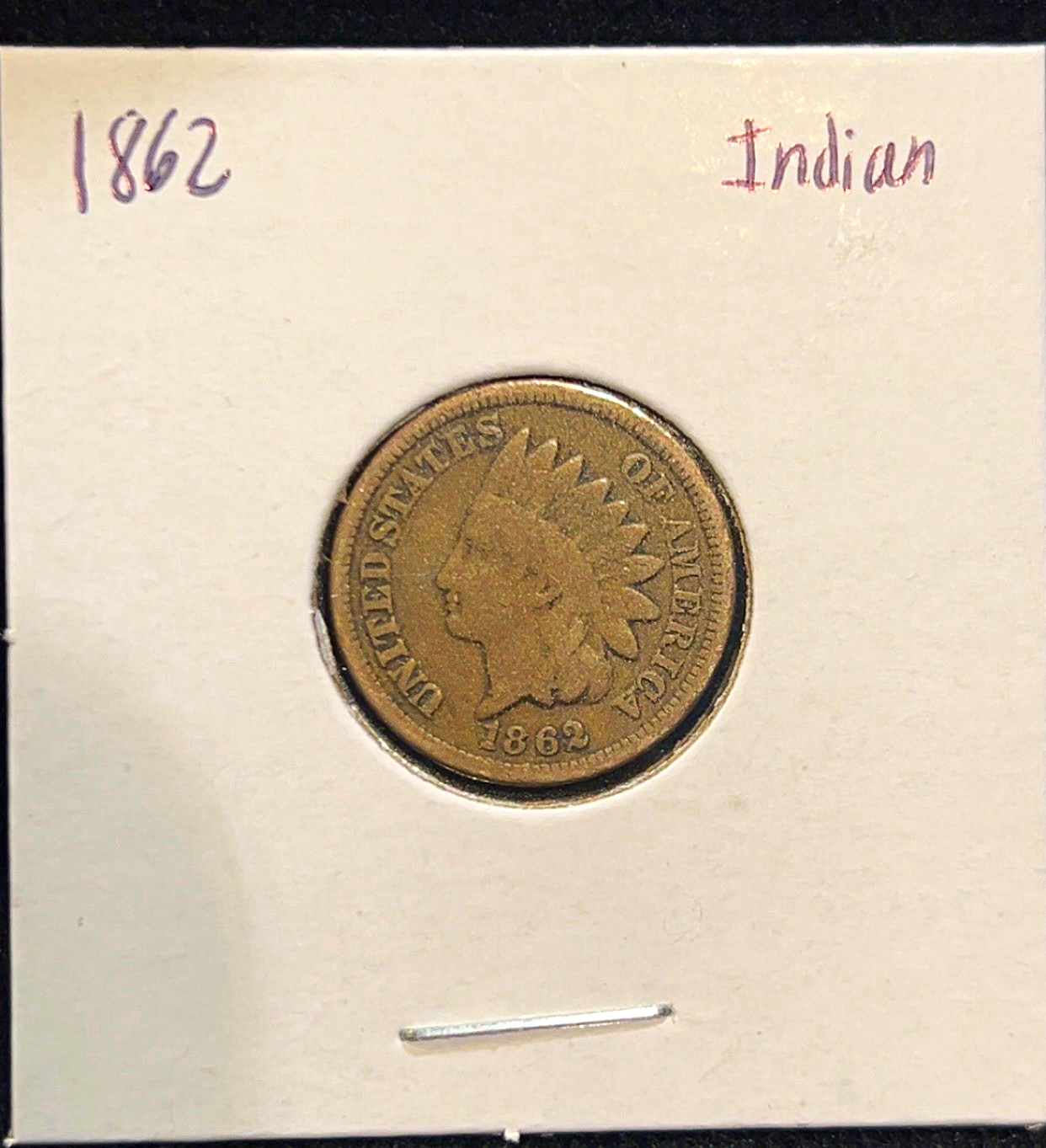 1862 Indian Head Small Cent Business Strike