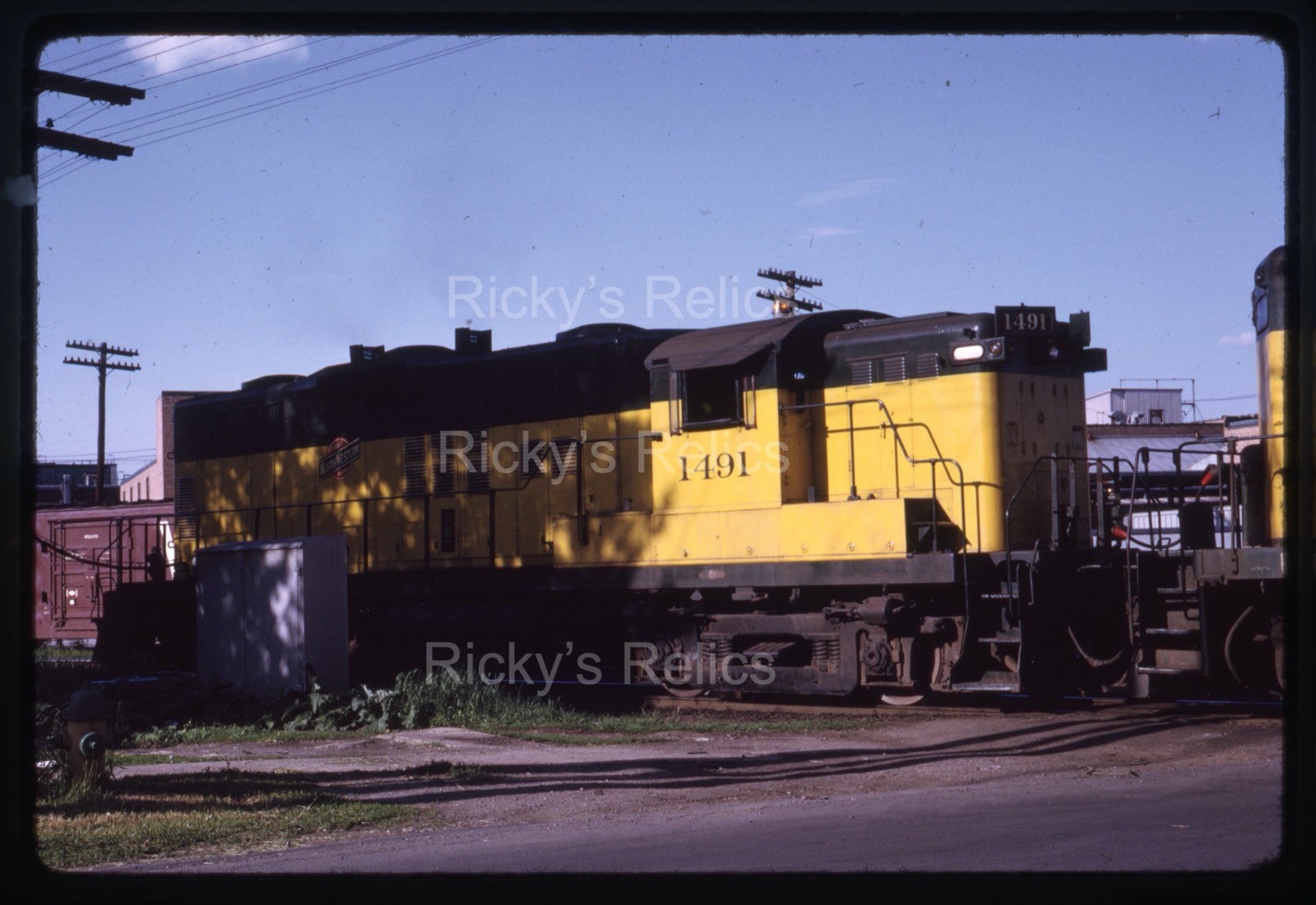 Original Slide CNW #1491 BLH AS-16m Chicago Northwestern Menasha WI 1973