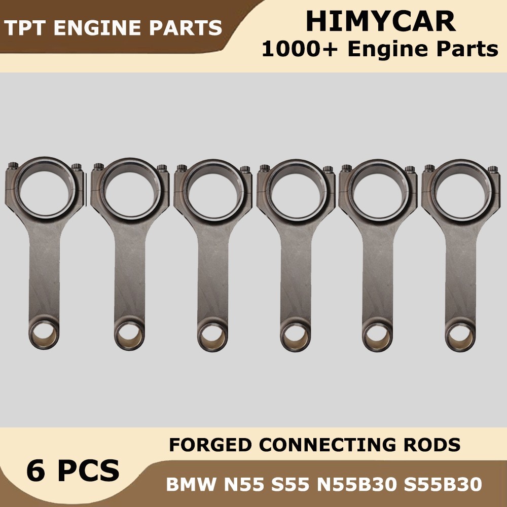Forged 4340 H-Beam Rods for BMW N55B30 S55B30 3.0L 335i 435i M2 Set of 6 Forged 4340 H-Beam Rods for BMW N55B30 S55B30 3.0L 335i 435i M2 Set of 6
