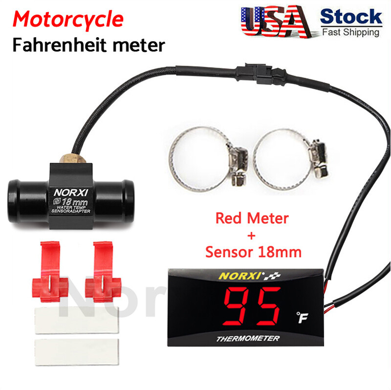koso Water Temperature Gauge thermometer Fahrenheit Norxi Meter For Motorcycle