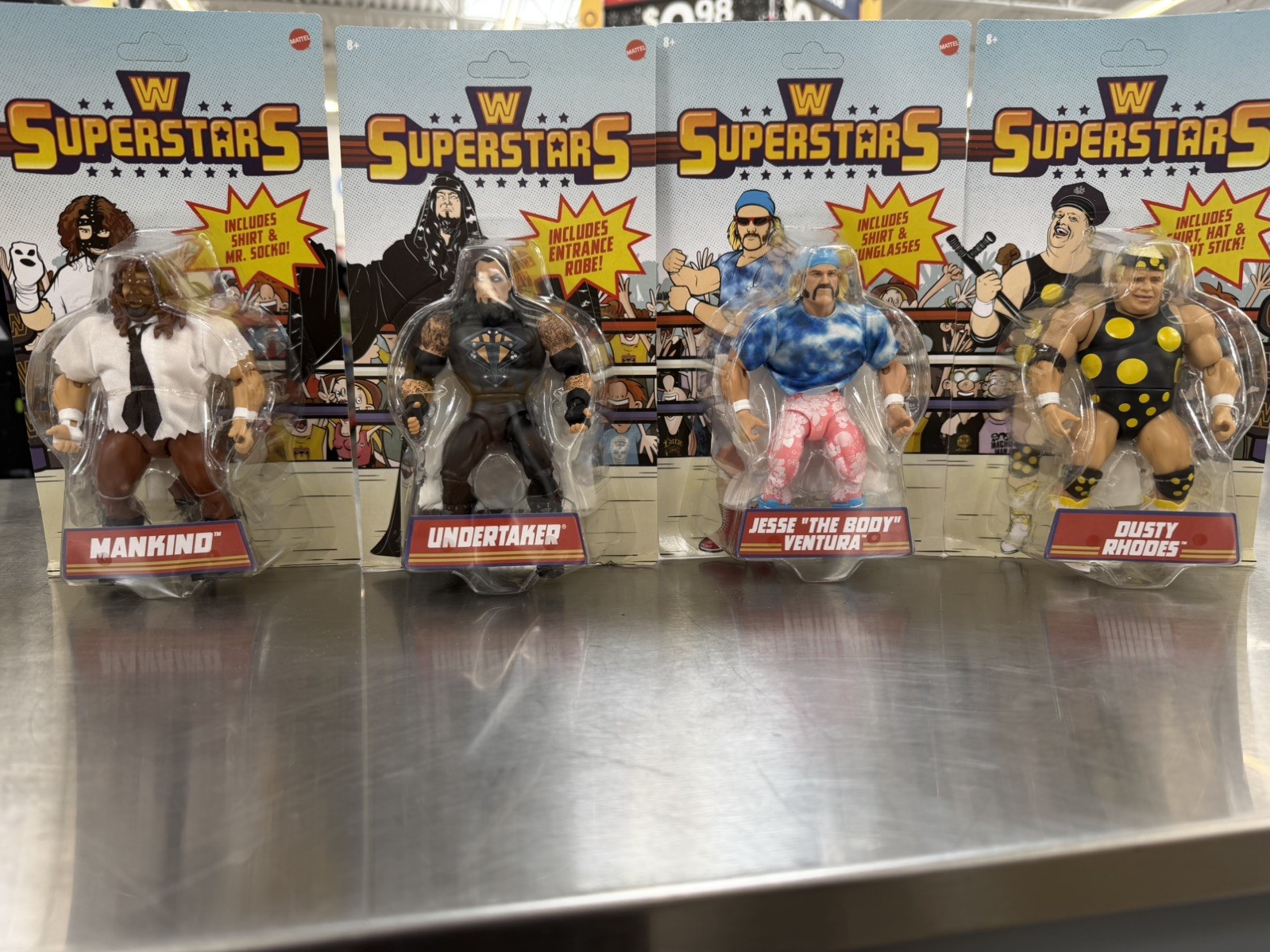WWE Superstars Series 18 COMPLETE SET UNPUNCHED Undertaker Mankind Ventura Dusty WWE Superstars Series 18 COMPLETE SET UNPUNCHED Undertaker Mankind Ventura Dusty
