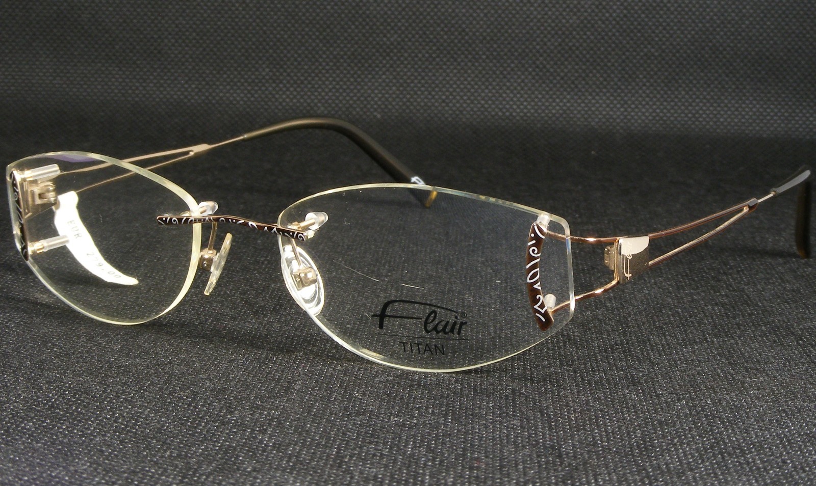 Vintage Flair 754 475 Brown /Gold /Silver UNIQUE RARE TITAN EYEGLASSES 52-18-135