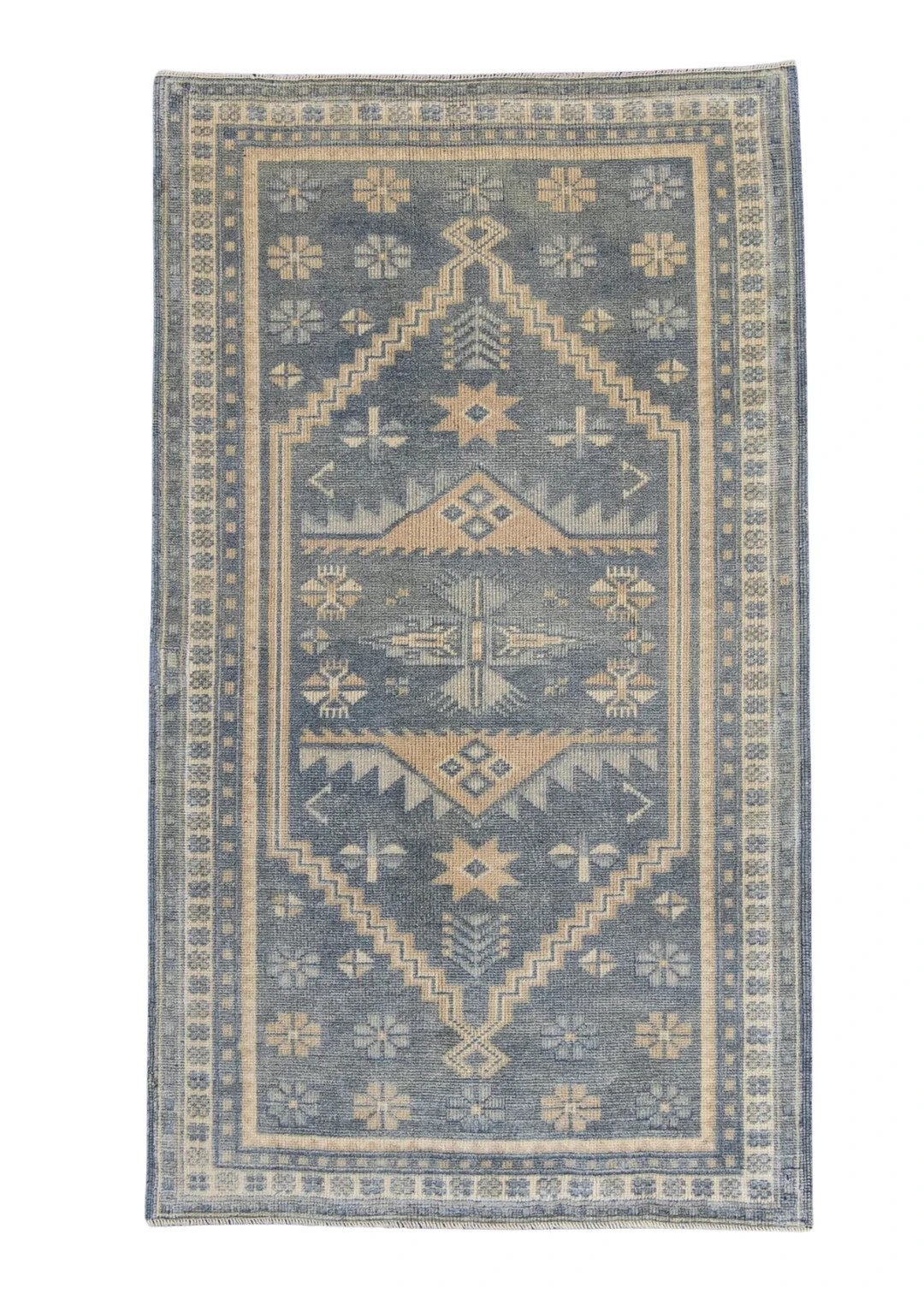 Oriental Hand Knotted Turkish Vintage Anatolian Rug 2\'6\