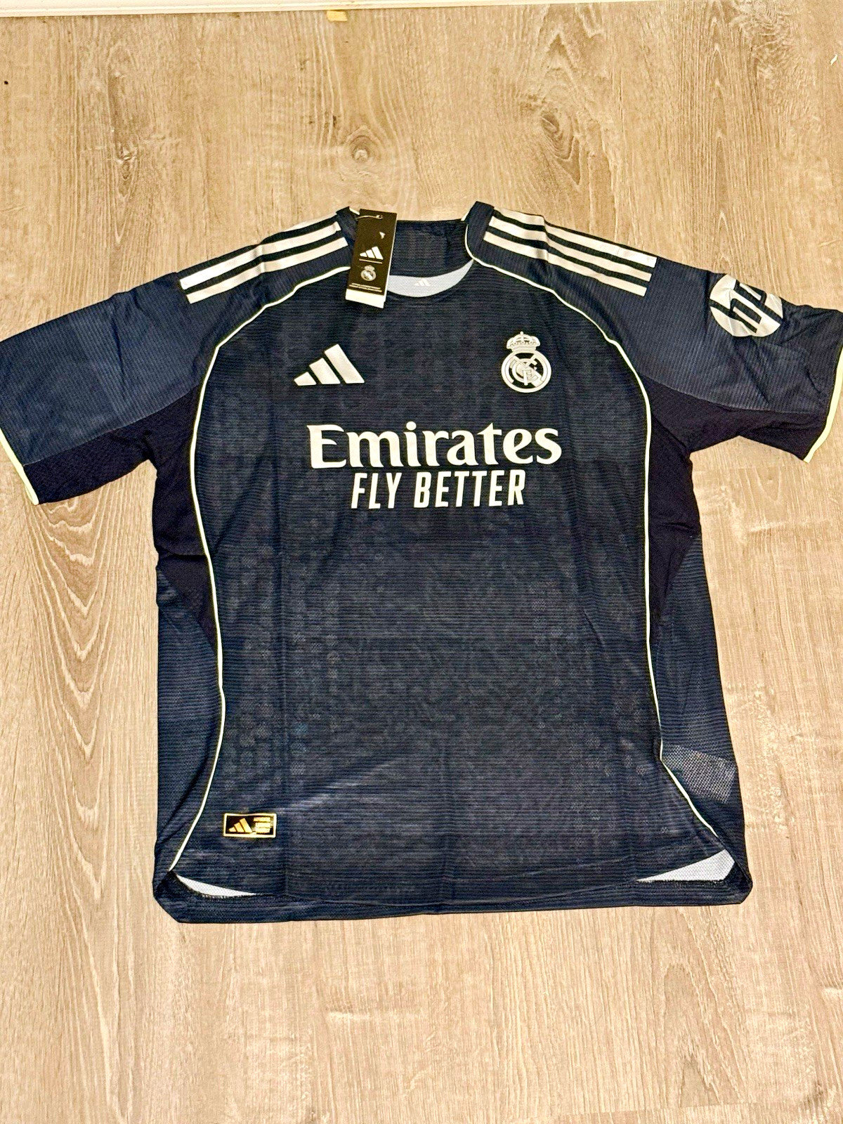 adidas Real Madrid Soccer Jersey Navy Blue Mens Size M Officially Licensed