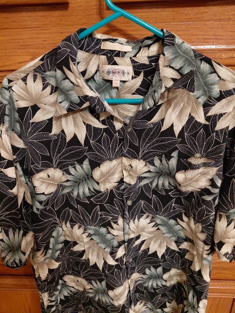 Campia Moda Men\'s Hawaiian Shirt Size Large 100% Rayon 1990s Korea