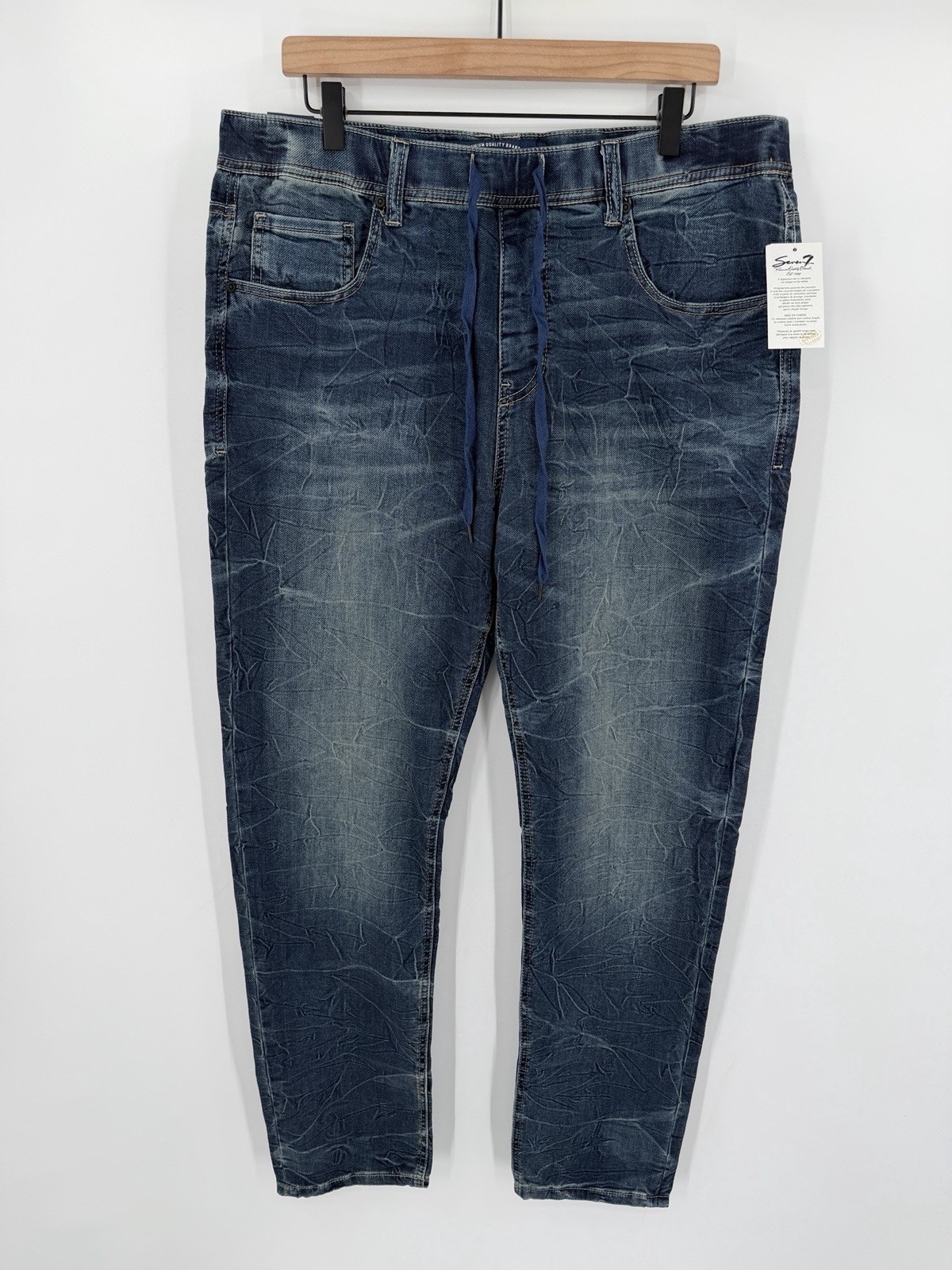 NEW Seven7 Men’s Jogger Jeans Pants Size 36 Stretch Denim Drawstring