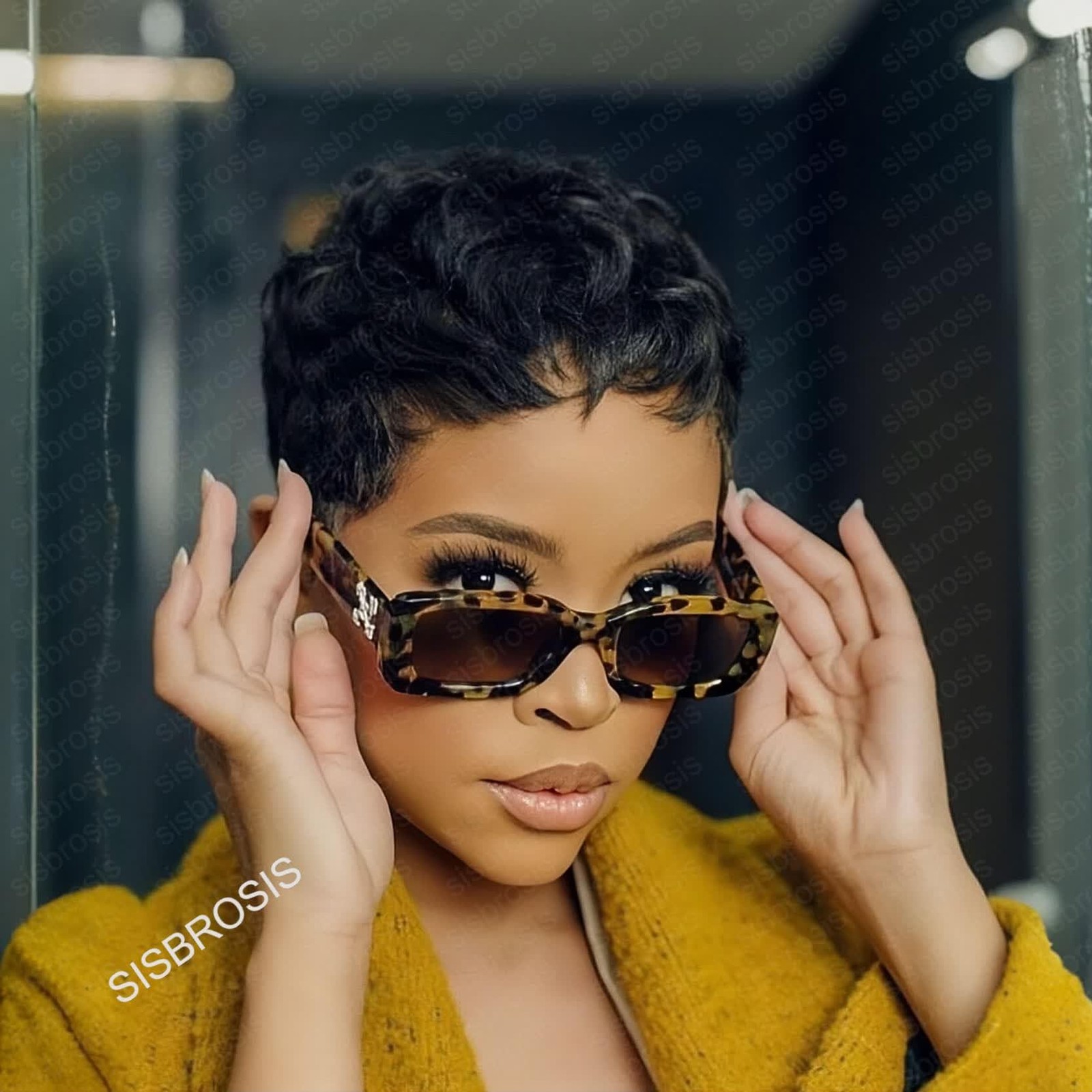 SisBroSis Short Wigs for Black Women Pixie Cut Human Hair Wigs for Women Natu...