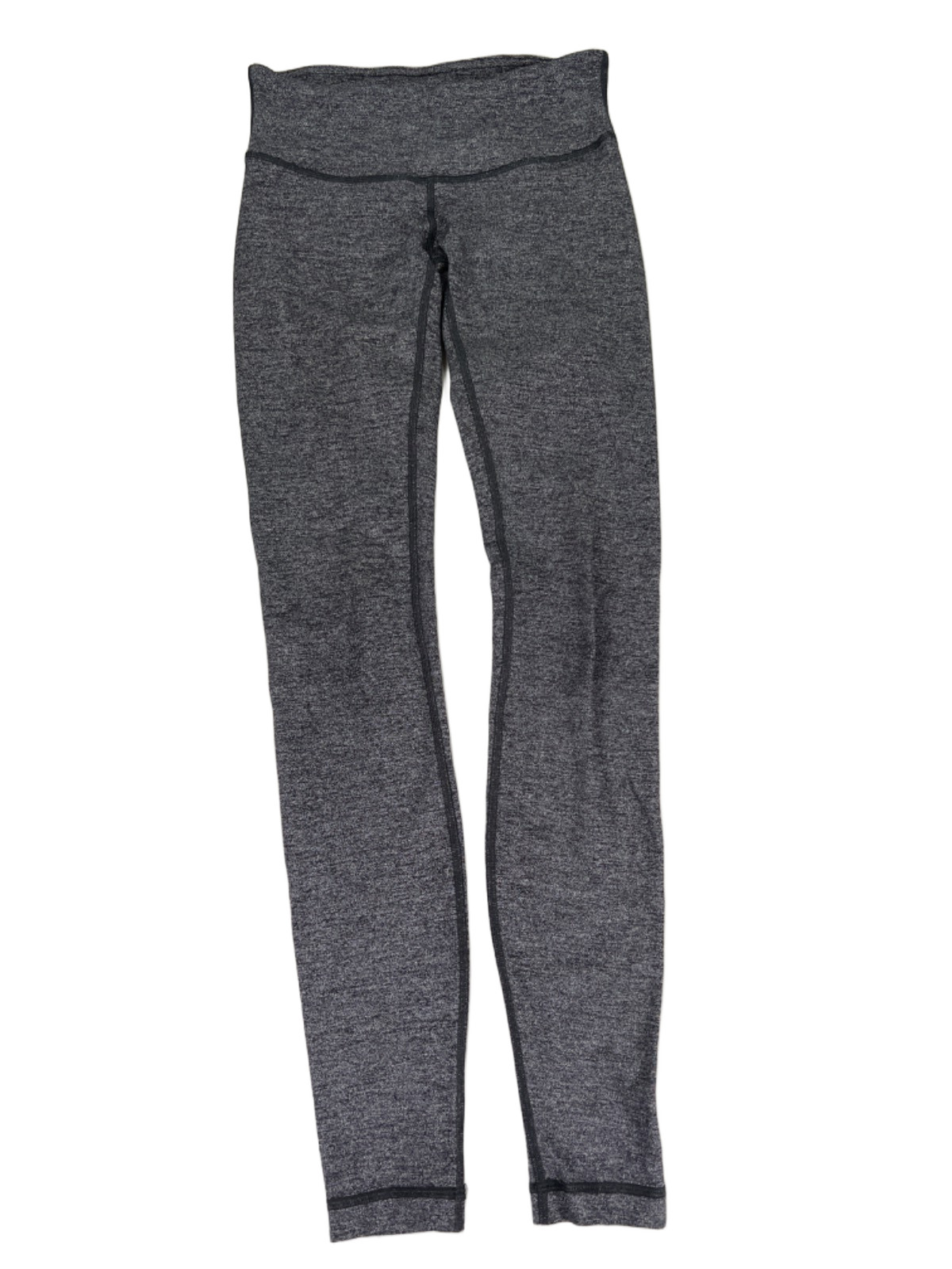 Lululemon Women\'s Heathered Black/Gray Wunder Under Low Rise Leggings - 2