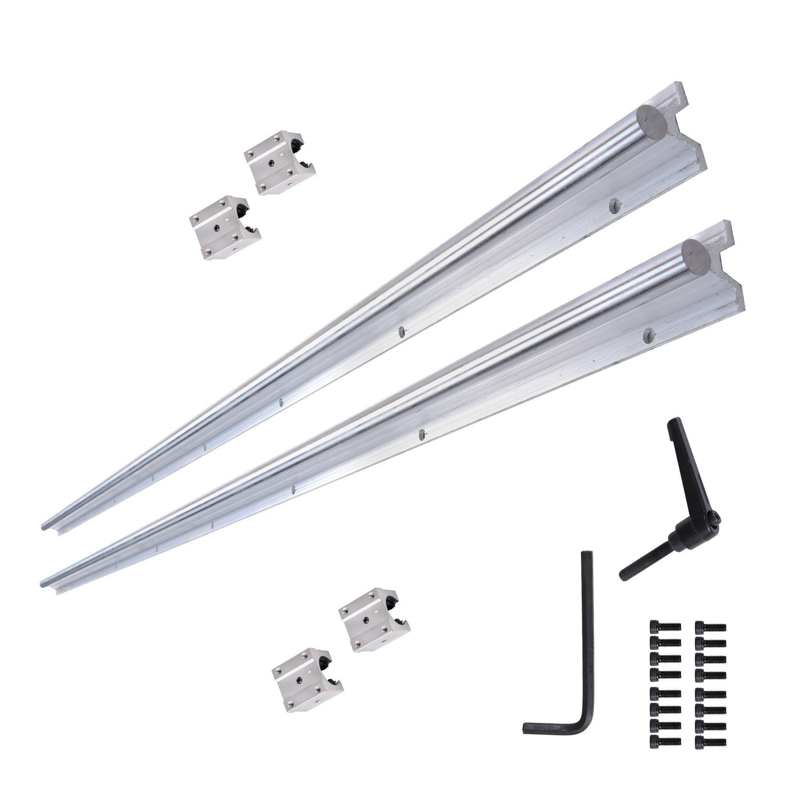 LABLT 2 Pcs SBR16-1500mm Linear Guide Rails W/ 4 Pcs SBR16UU Bearing Blocks