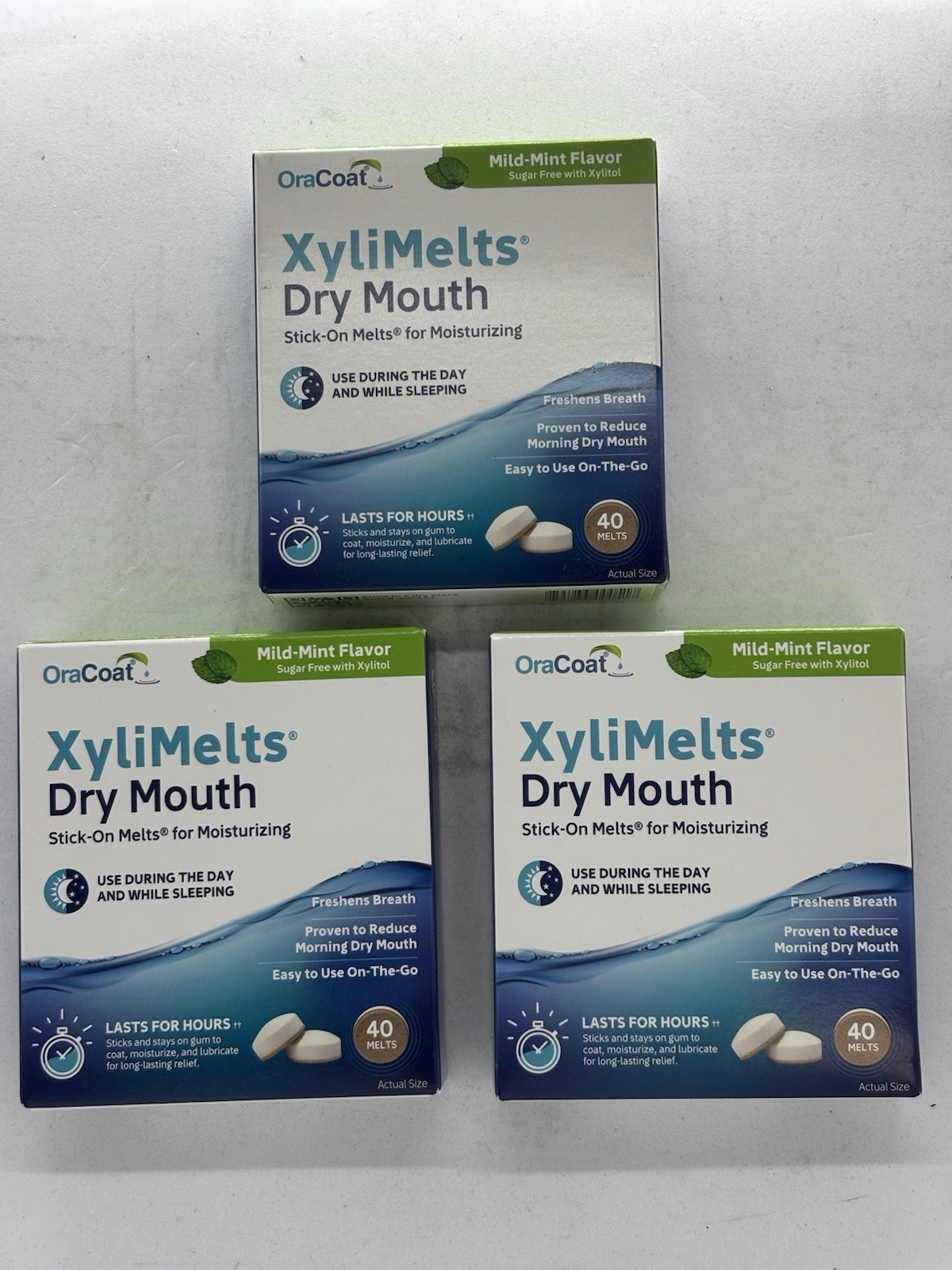 Oracoat Xylimelts Mild Mint Flavor 120 Melts Exp 10/2028, Oracoat Xylimelts Mild Mint Flavor 120 Melts Exp 10/2028,
