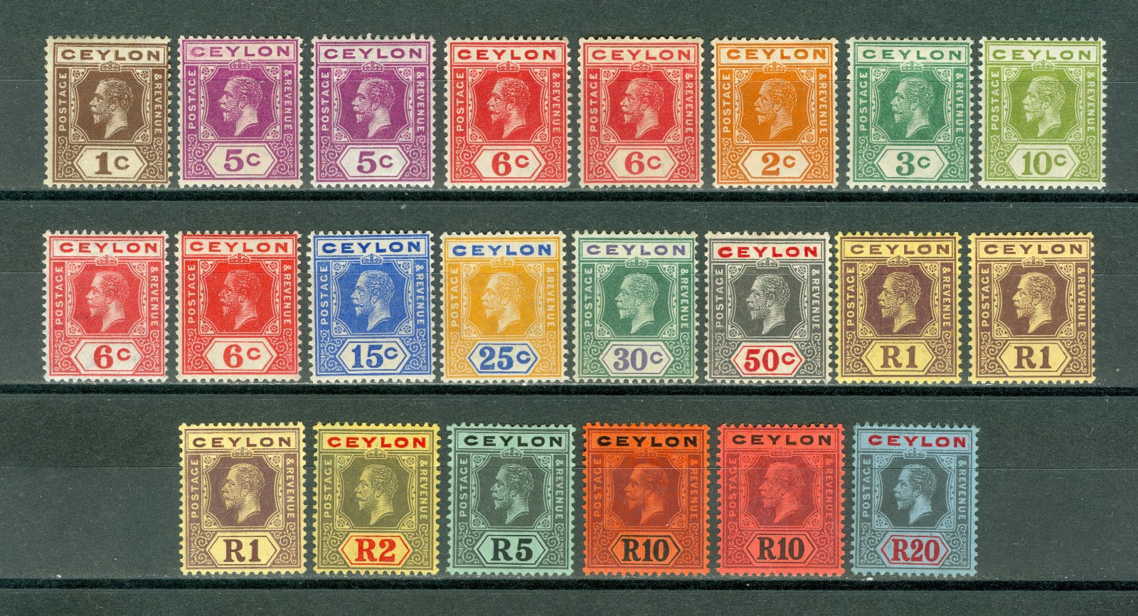 British Commonwealth stamps ( 1912y. Ceylon. Georg V. MNH )
