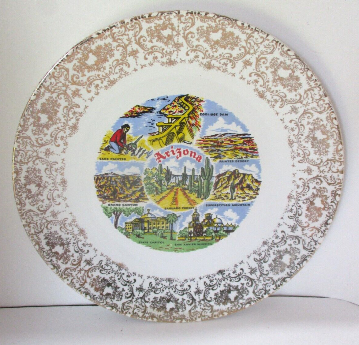 Vintage Arizona Souvenir Plate