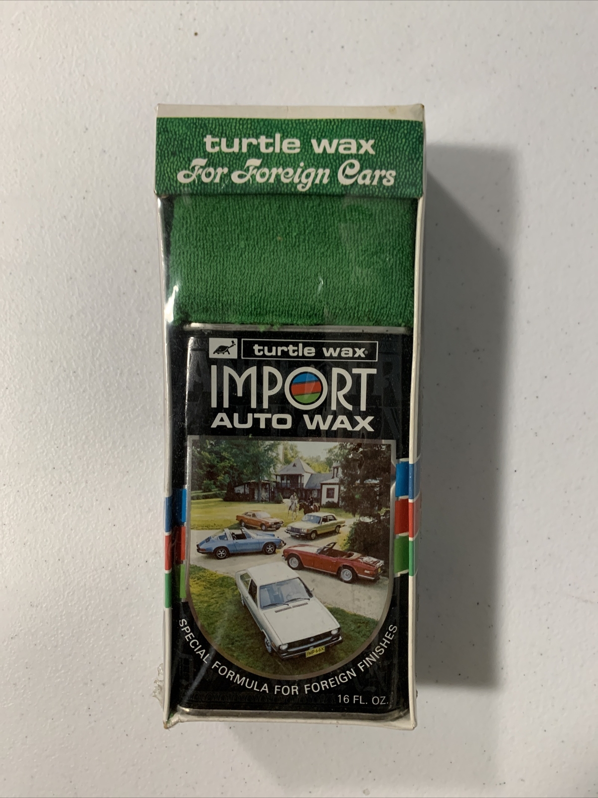 New Vintage Liquid Turtle Wax Import Auto Wax With Cloth New Old Stock Sealed New Vintage Liquid Turtle Wax Import Auto Wax With Cloth New Old Stock Sealed