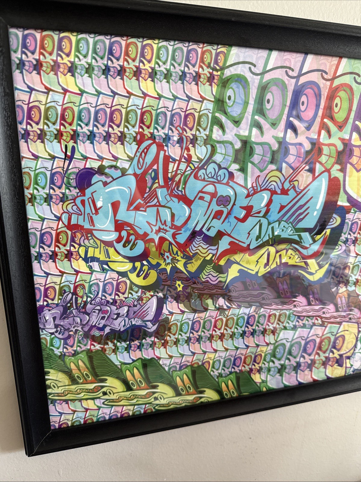 graffiti art original signed 30/100 RIME MSK GLITCH SET FRAMED SOLD OUT graffiti art original signed 30/100 RIME MSK GLITCH SET FRAMED SOLD OUT