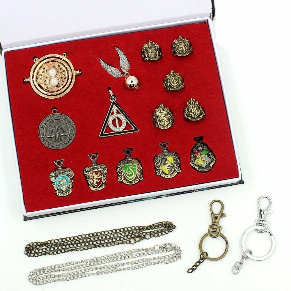14 PCS Harry Potter wand Magical wands rings necklace decorate Gift cosplay game 14 PCS Harry Potter wand Magical wands rings necklace decorate Gift cosplay game