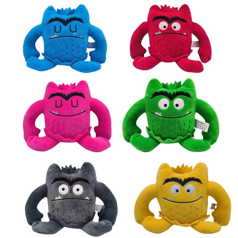 6PCS Emotion Monster Plush Toys for Kids Feelings Autism Sensory 12cm Gift
