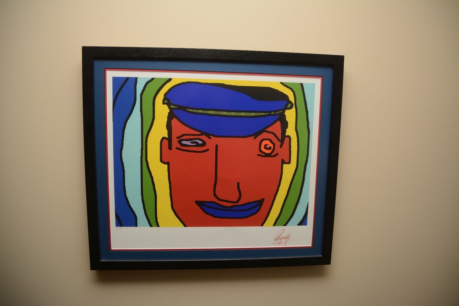 Ringo Starr signed MSPaint art (framed)