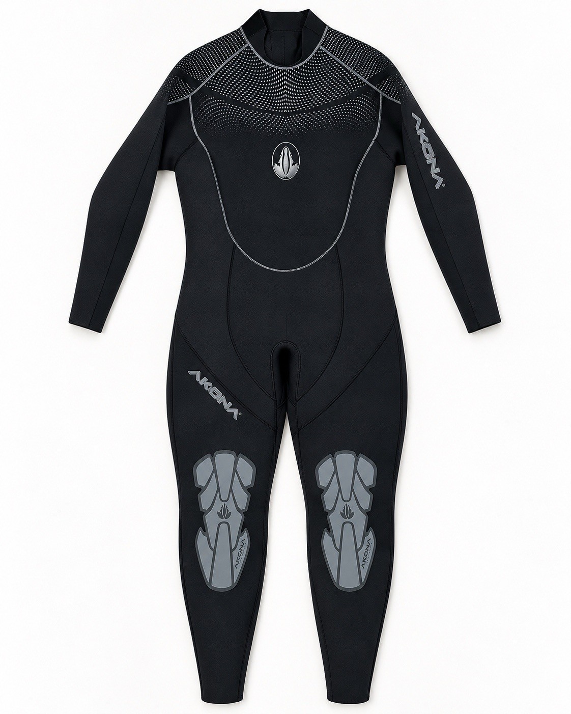 AKONA Women’s Full Wetsuit Size Women’s 15/16 Black Gray Scuba Diving Neoprene