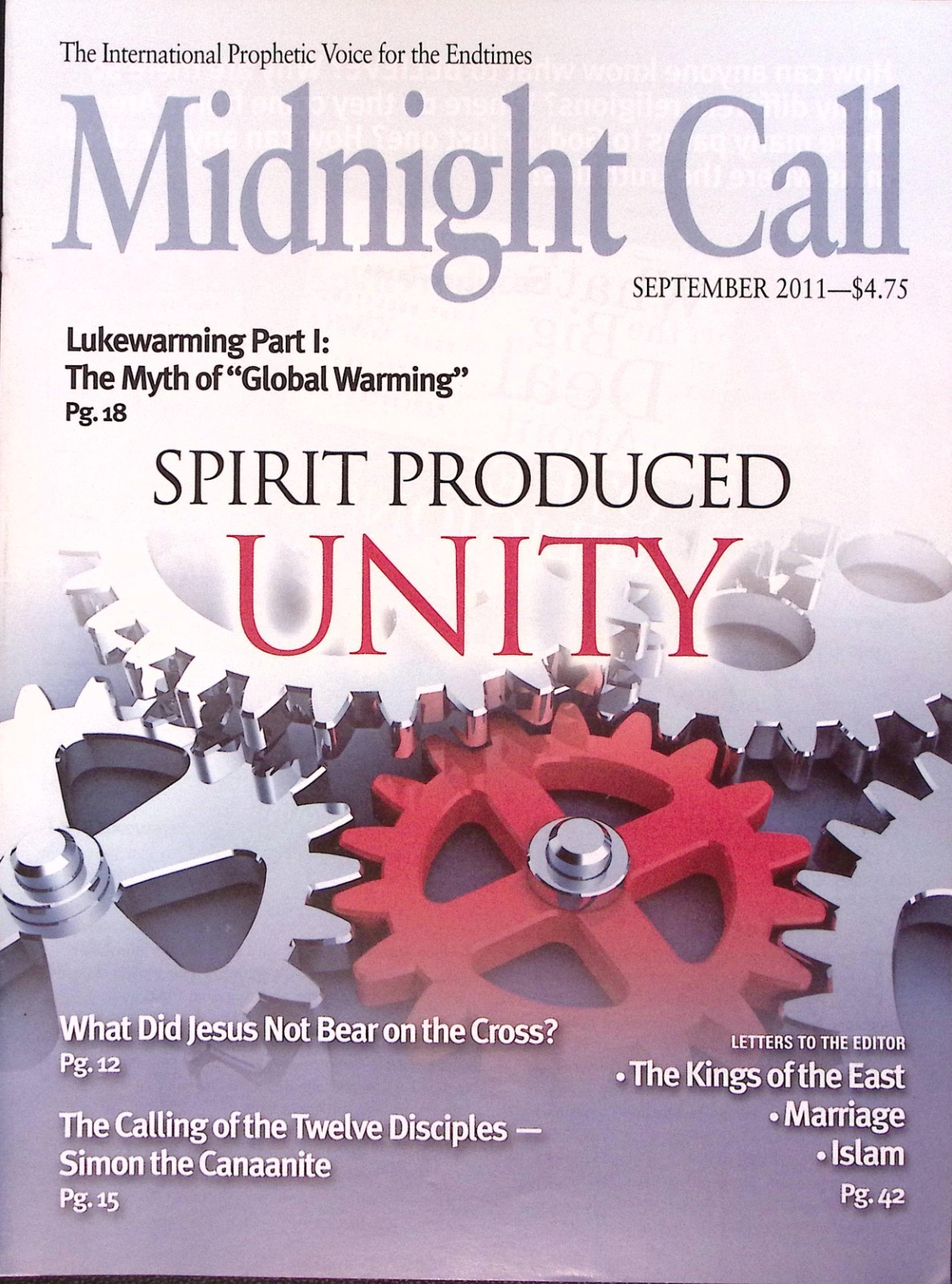 MIDNIGHT CALL MAG  SEPTEMBER 2011 SPIRIT PRODUCED UNITY  W703