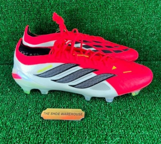 Men Adidas Predator Elite FG \'Lucid Red Black\' Soccer Cleats JS0433 Size 10