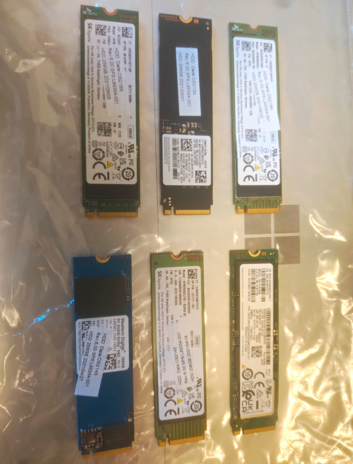 SK hynix Western Digital and Samsung, 256GB M.2 NVMe PCIe Internal SSD