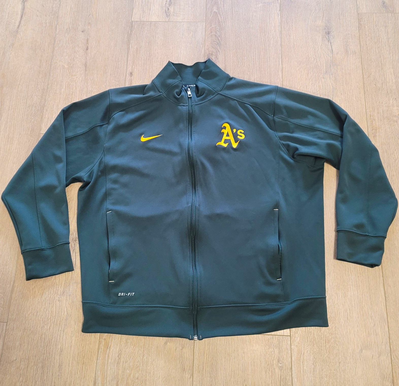 Nike Oakland Athletics A’s Dri-FIT Full Zip Jacket Men’s XL Green MLB New