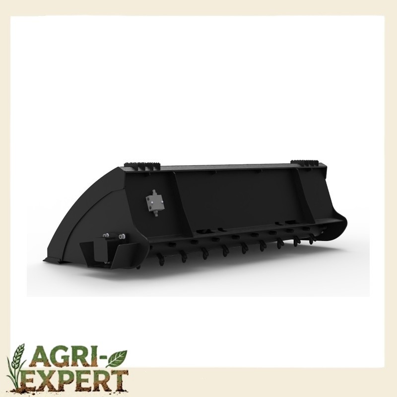 Landhonor 72in Hydralic Rake Bucket for Skid Steer Loader Attachments Heavy Duty