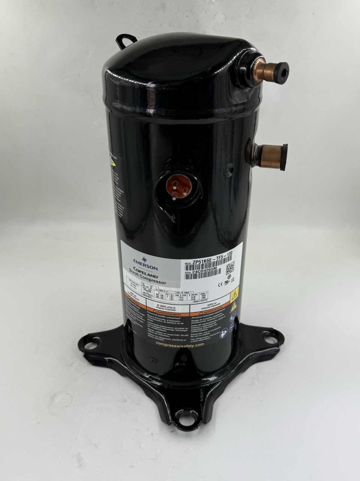 Copeland ZP51K6E-TF5-130 51,000 BTU R410A 208-230 3PH ZP51K5E-TF5-830 BRAND NEW Copeland ZP51K6E-TF5-130 51,000 BTU R410A 208-230 3PH ZP51K5E-TF5-830 BRAND NEW