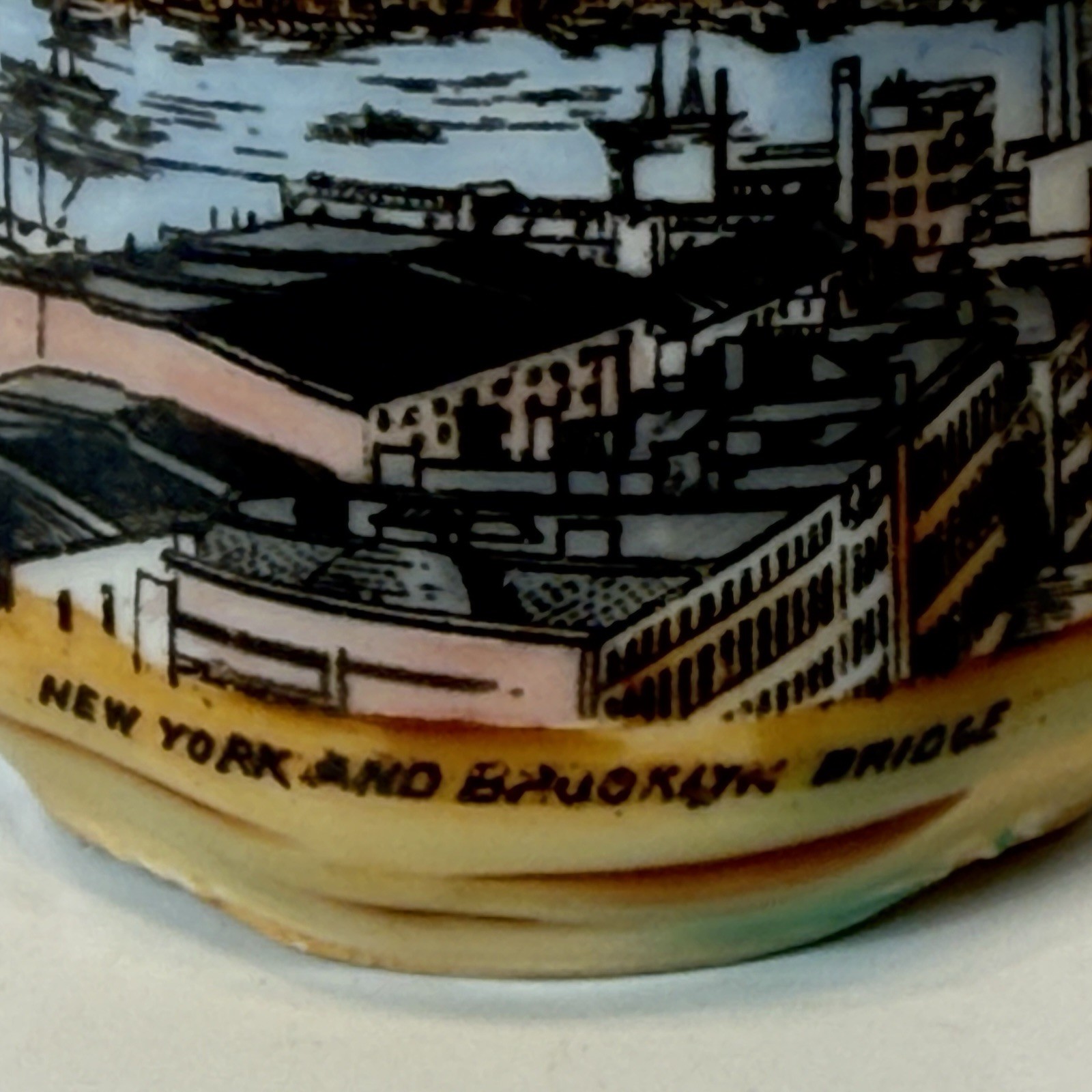 BROOKLYN BRIDGE NY NEW YORK Souvenir Porcelain China Vase Trinket ANTIQUE BROOKLYN BRIDGE NY NEW YORK Souvenir Porcelain China Vase Trinket ANTIQUE