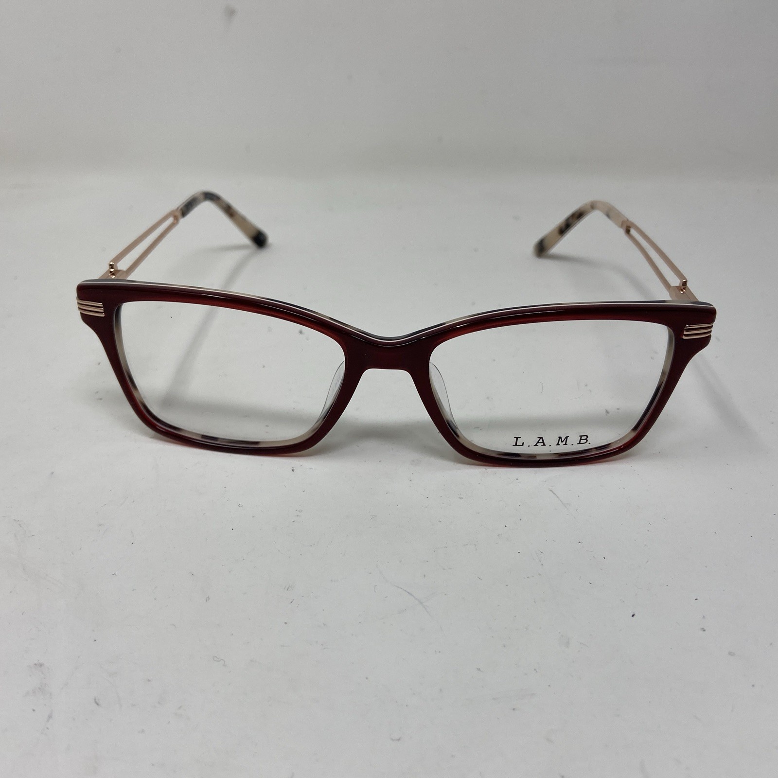 L.A.M.B. EYEWEAR LAUF115 Red Gold 55-17-145 B:40 Flex Hinge EZ41