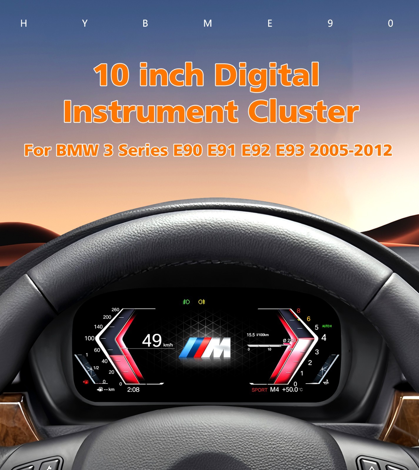 For BMW E90 E91 E92 E93 335i 328i 330i M3 05-12 Digital LCD Instrument Cluster
