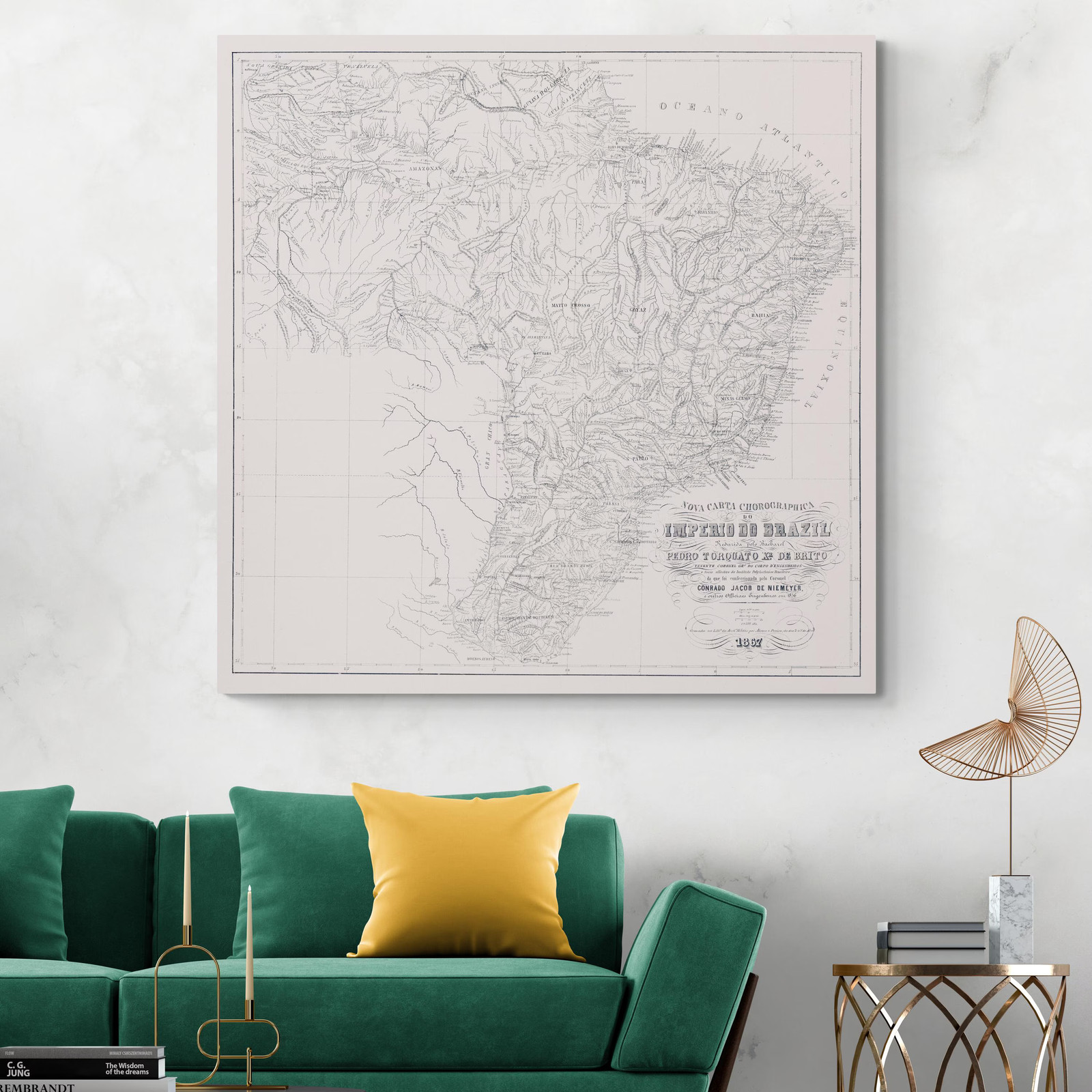1867 Map of the Empire of Brazil – Imperial Provinces, Rivers & Borders