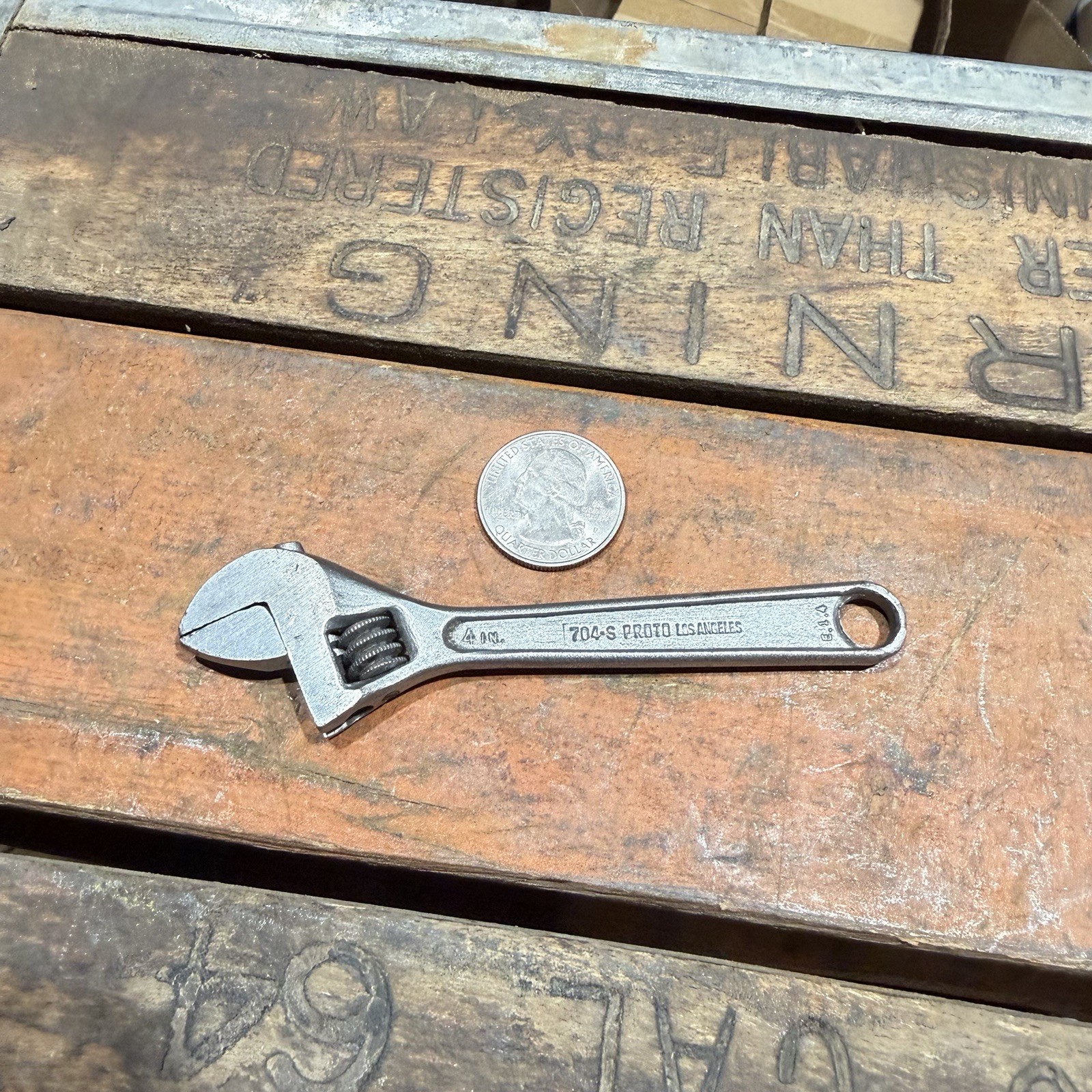 Vintage 1950's Proto Los Angeles 704-S 4'' Adjustable Wrench Forged Alloy Steel Vintage 1950's Proto Los Angeles 704-S 4'' Adjustable Wrench Forged Alloy Steel
