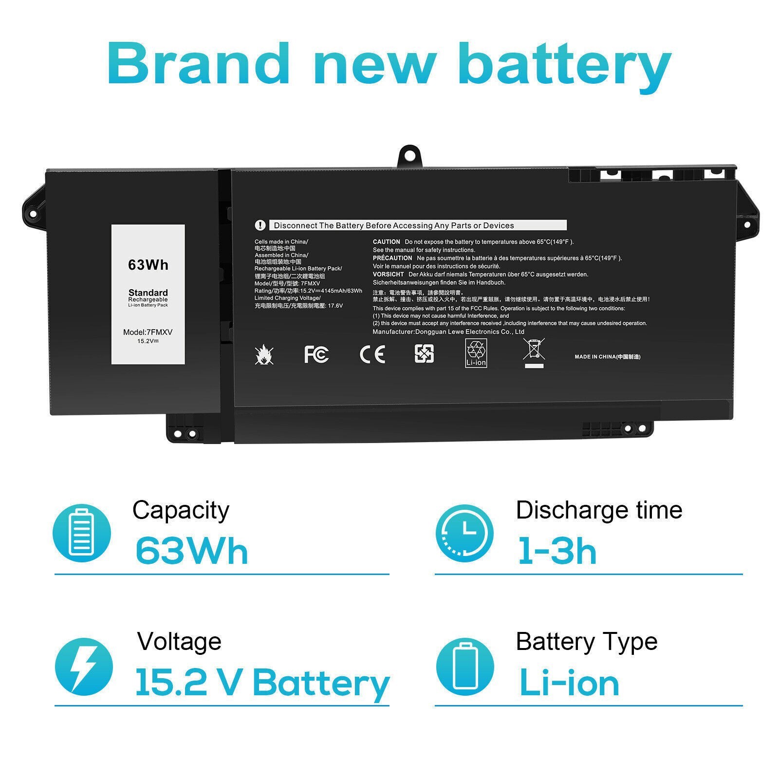 ❤️LOT 30Pc 7FMXV Battery For Dell Latitude 5320 7320 7420 7520 9JM71 TN2GY 4M1JN ❤️LOT 30Pc 7FMXV Battery For Dell Latitude 5320 7320 7420 7520 9JM71 TN2GY 4M1JN