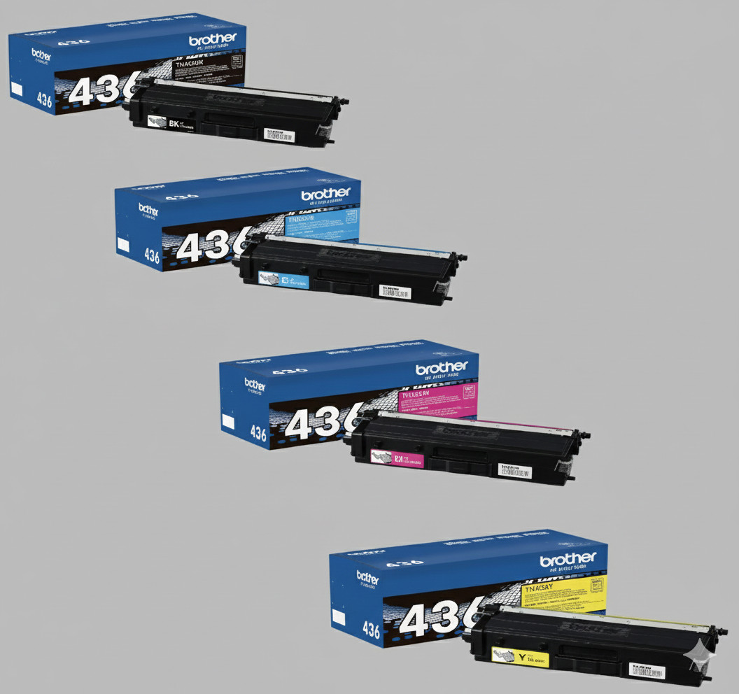 Brother TN436 BK-C-M-Y Toner Combo Pack Sharp Color Fast Shipping Brother TN436 BK-C-M-Y Toner Combo Pack Sharp Color Fast Shipping