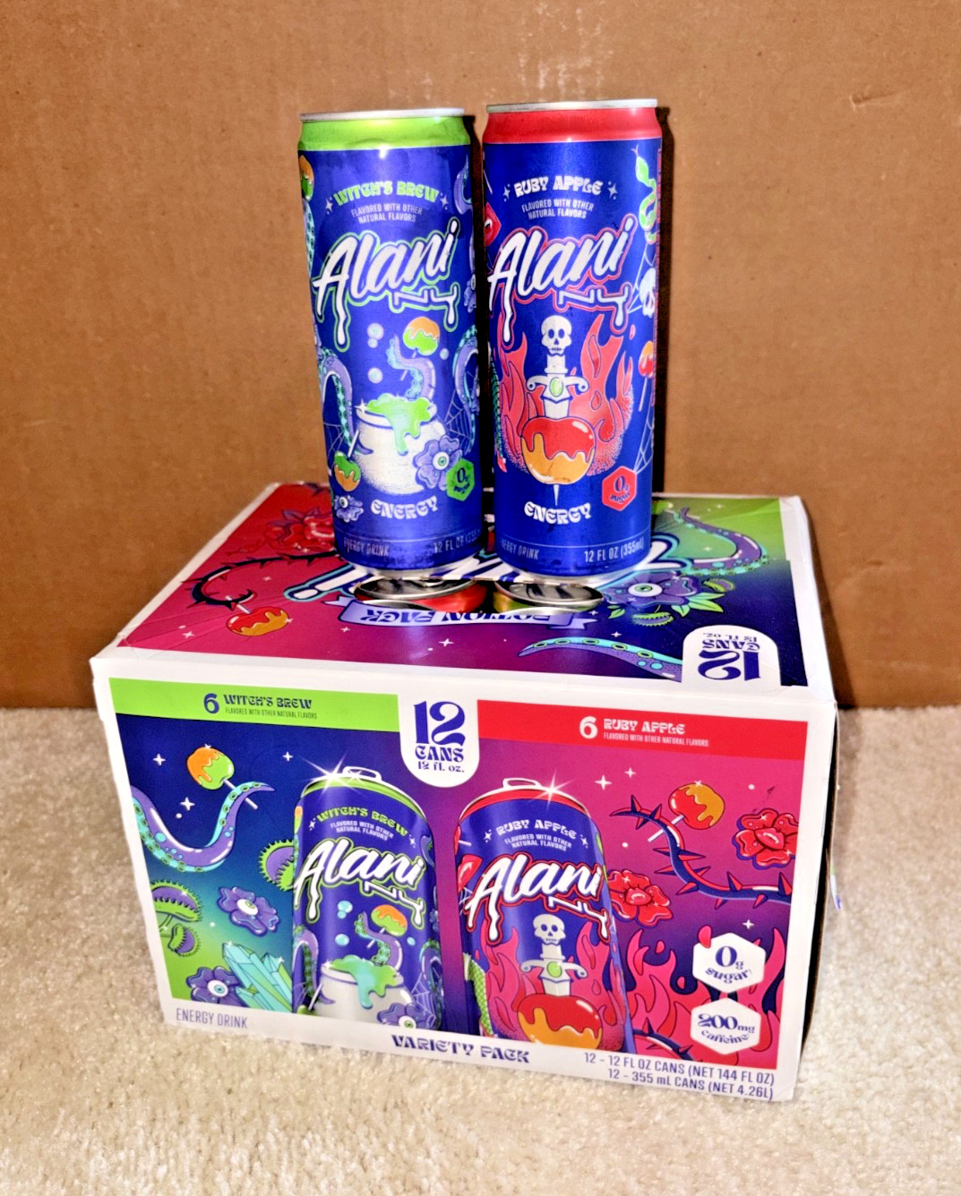 Alani Nu Potion Pack Witch's Brew & Ruby Apple 12 fl oz 12 Pack Sameday Ship Alani Nu Potion Pack Witch's Brew & Ruby Apple 12 fl oz 12 Pack Sameday Ship
