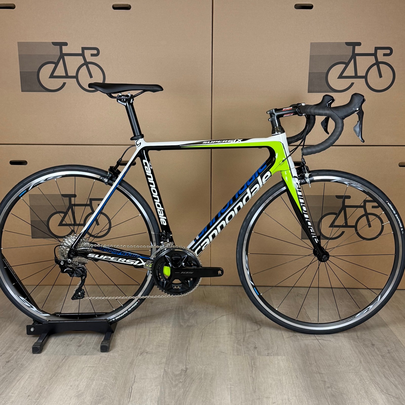 Used Cannondale Supersix, New 11-speed Shimano 105, Carbon Fiber Road Bike-2013