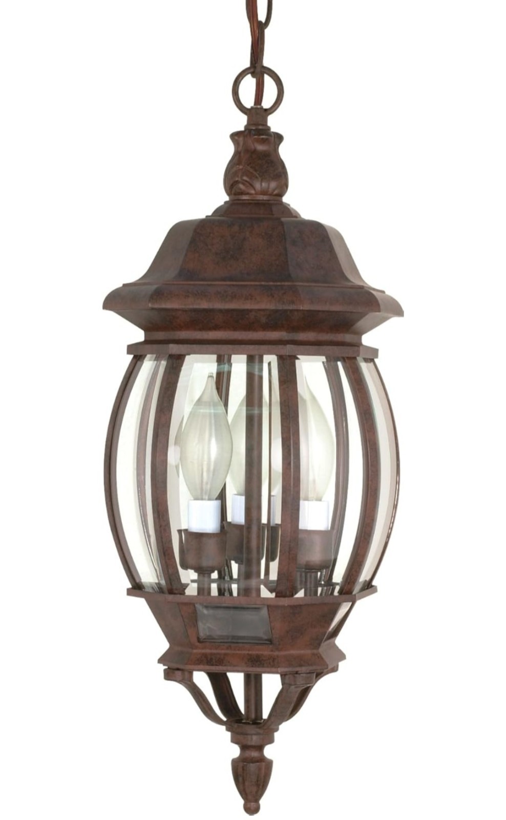 Satco Nuvo Lighting 60/895 Traditional Three Light Hanging Lantern from Central Satco Nuvo Lighting 60/895 Traditional Three Light Hanging Lantern from Central