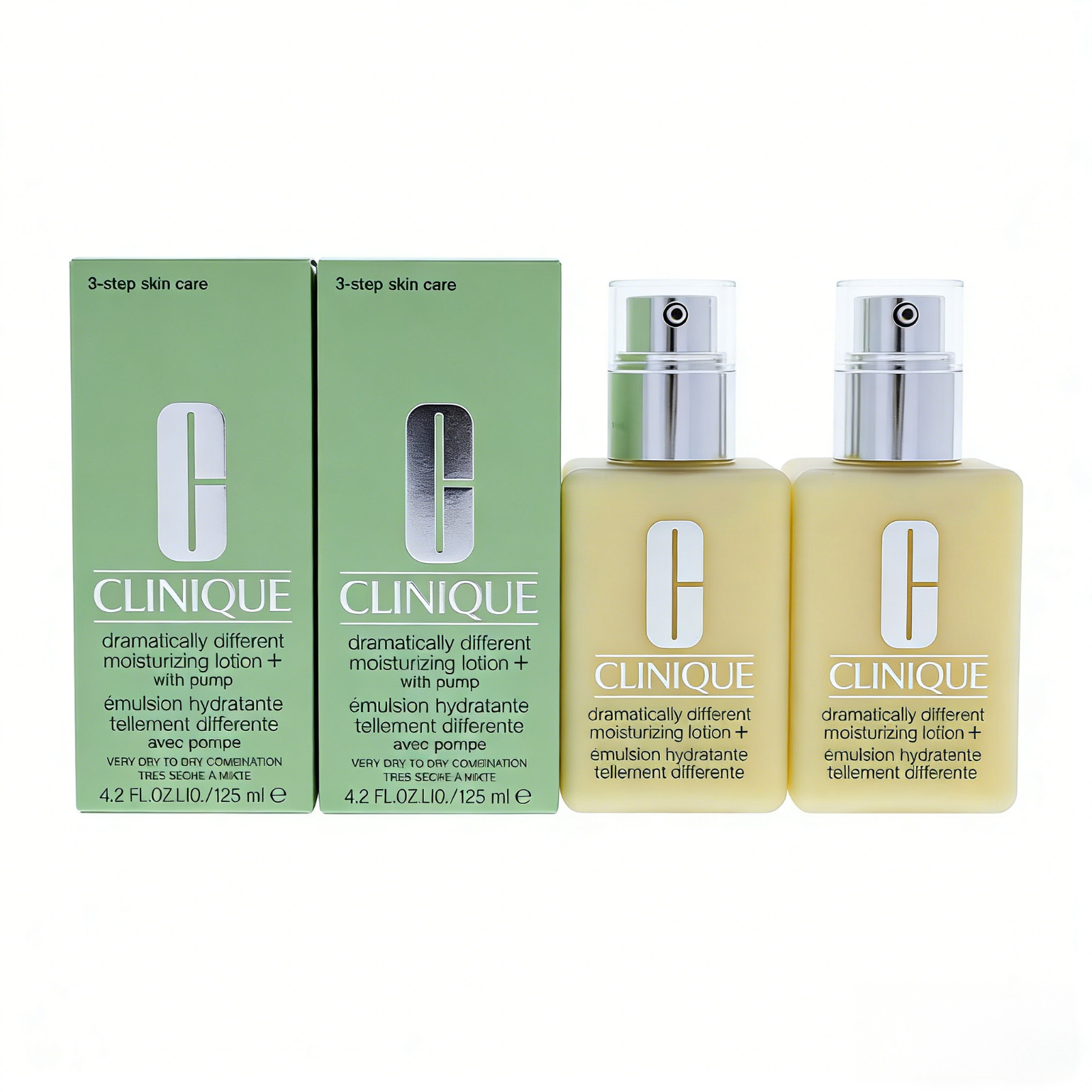 2PACK Clinique Dramatically Different Moisturizing Lotion with Pump 4.2 Oz NEW 2PACK Clinique Dramatically Different Moisturizing Lotion with Pump 4.2 Oz NEW