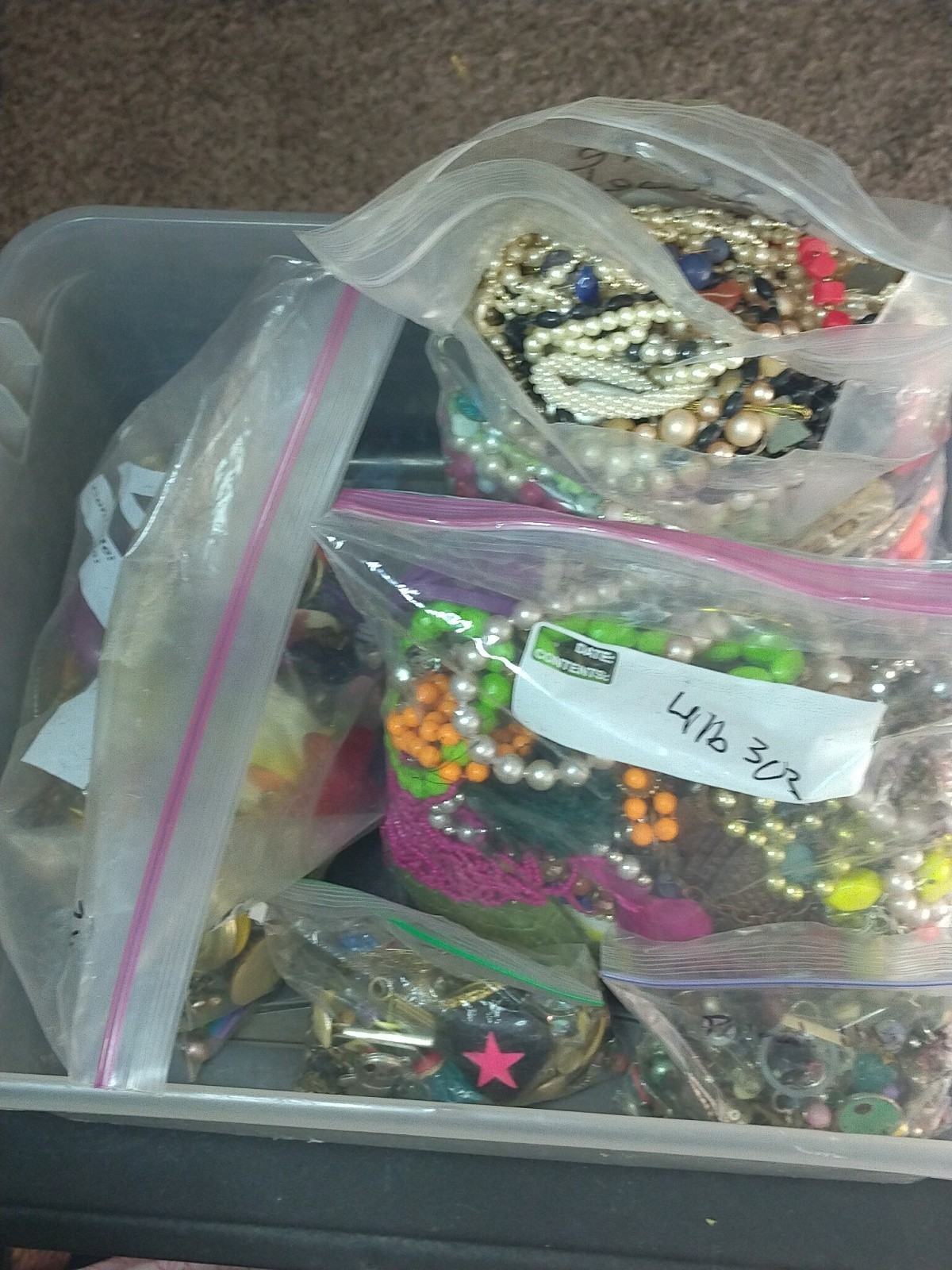 3 Pounds Jewelry Costume Vintage Mix LBS necklaces bracelets pins rings etc lbs 3 Pounds Jewelry Costume Vintage Mix LBS necklaces bracelets pins rings etc lbs