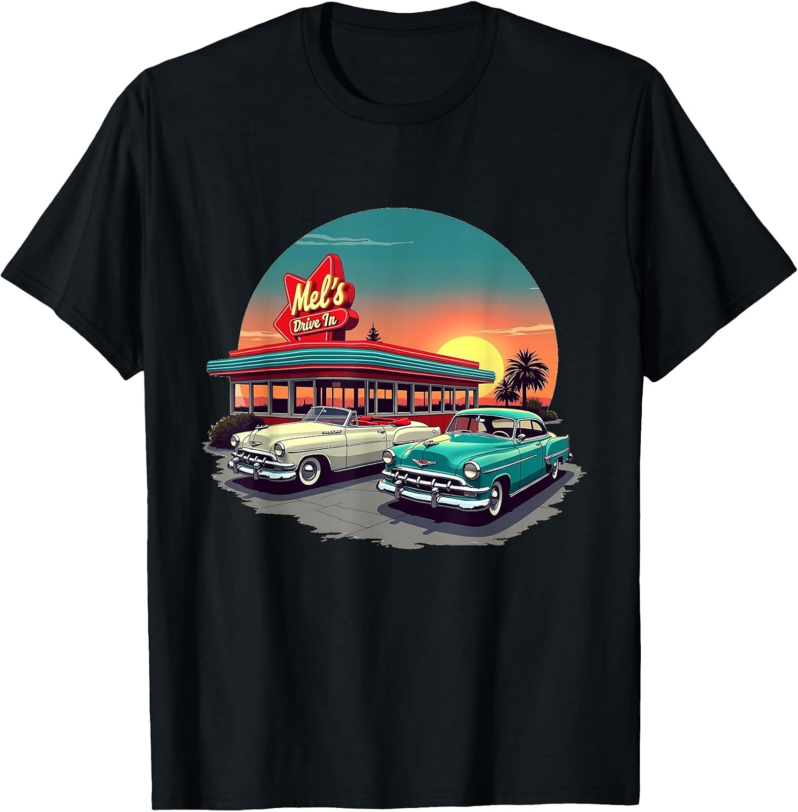 Vintage 1950s Mel's Diner Rockabilly Sock Hop T-Shirt