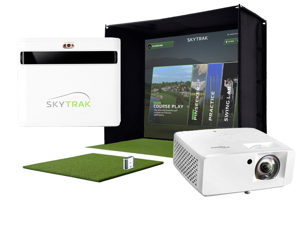 SKYTRAK ST+ Certified Renew Studio Package | Launch Monitor + Simulator Setup
