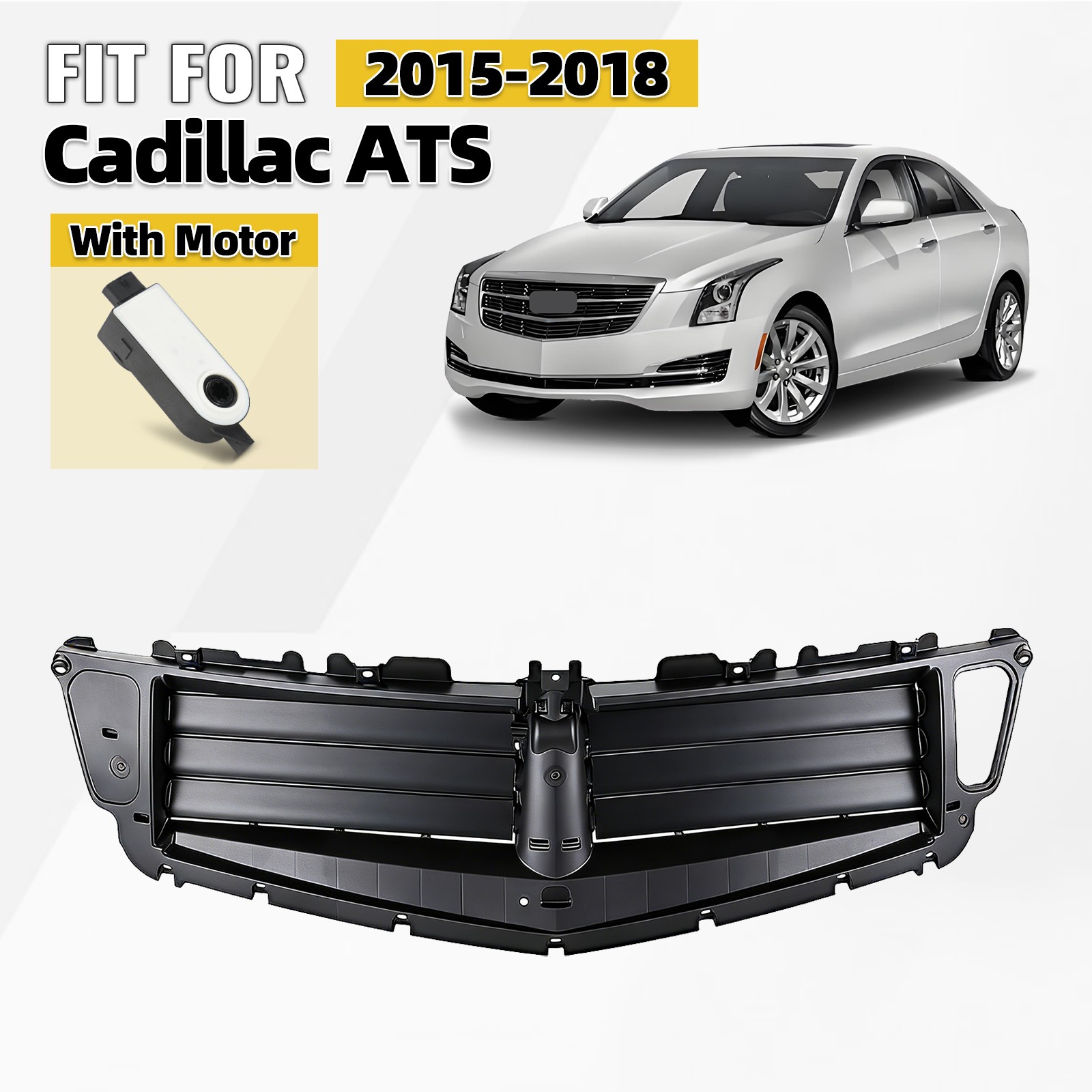 For 2015-2018 Cadillac ATS Front Radiator Grille Air Shutter with MOTOR 84101311 For 2015-2018 Cadillac ATS Front Radiator Grille Air Shutter with MOTOR 84101311