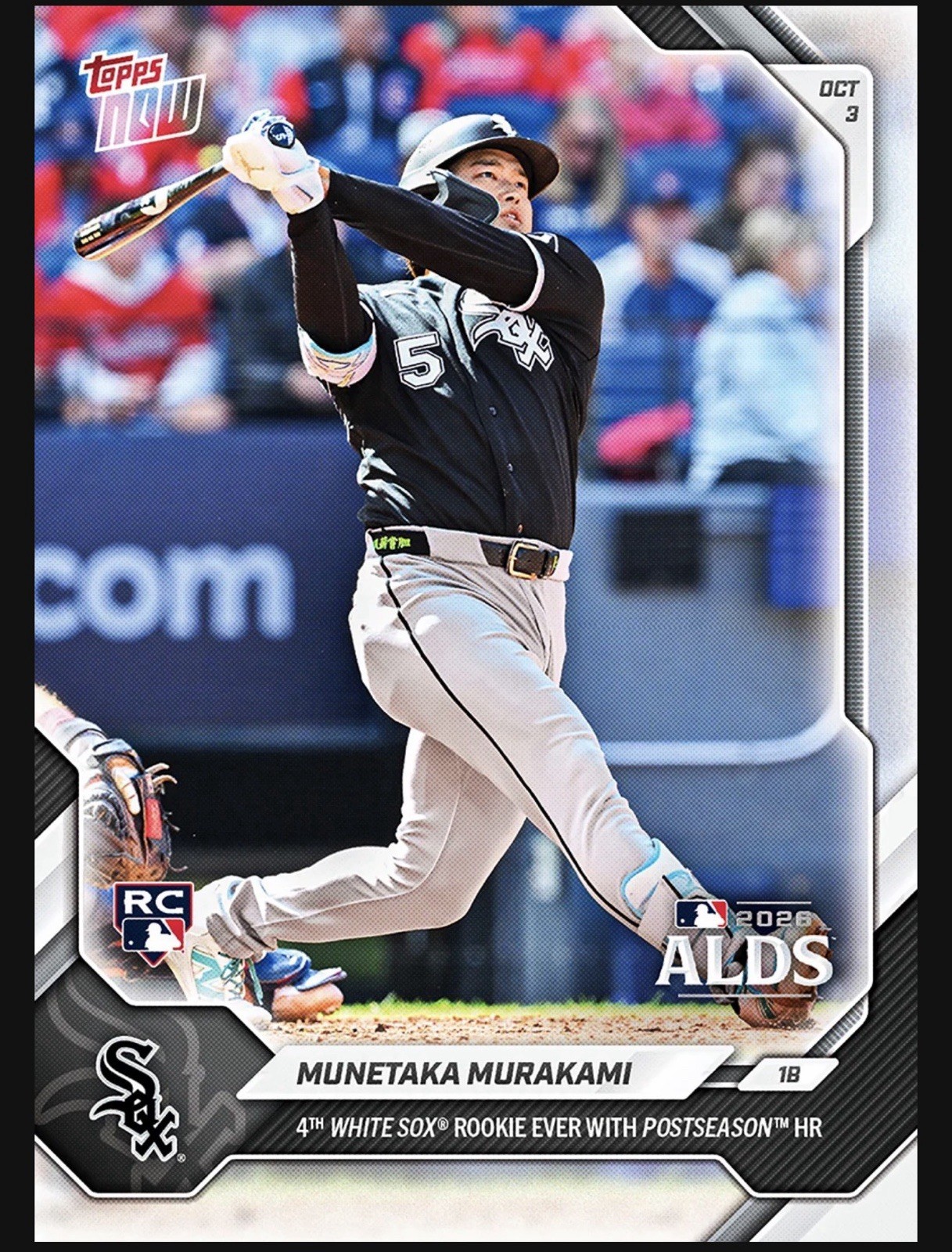 Munetaka Murakami - 2026 MLB Topps NOW Card 753 Presale Chicago Whitesox ALDS